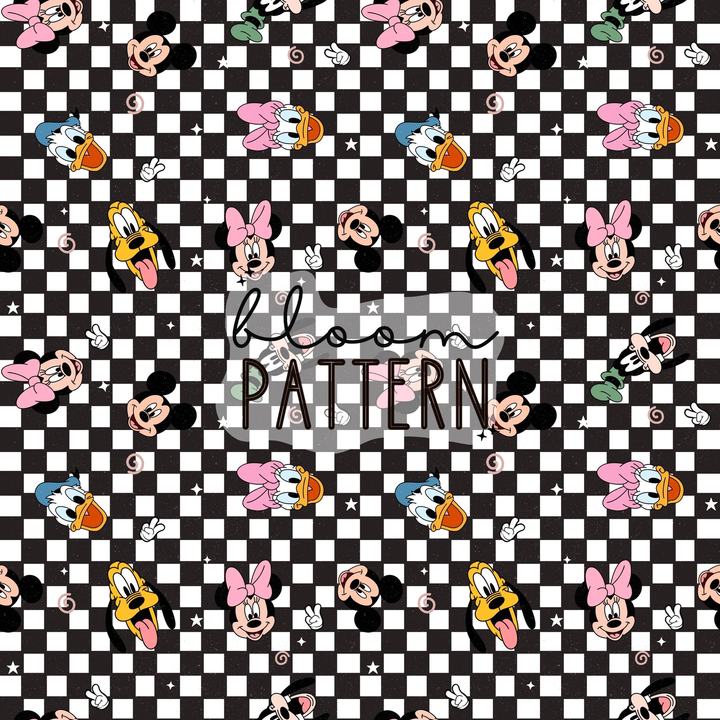 Magical Mouse Check Seamless Pattern