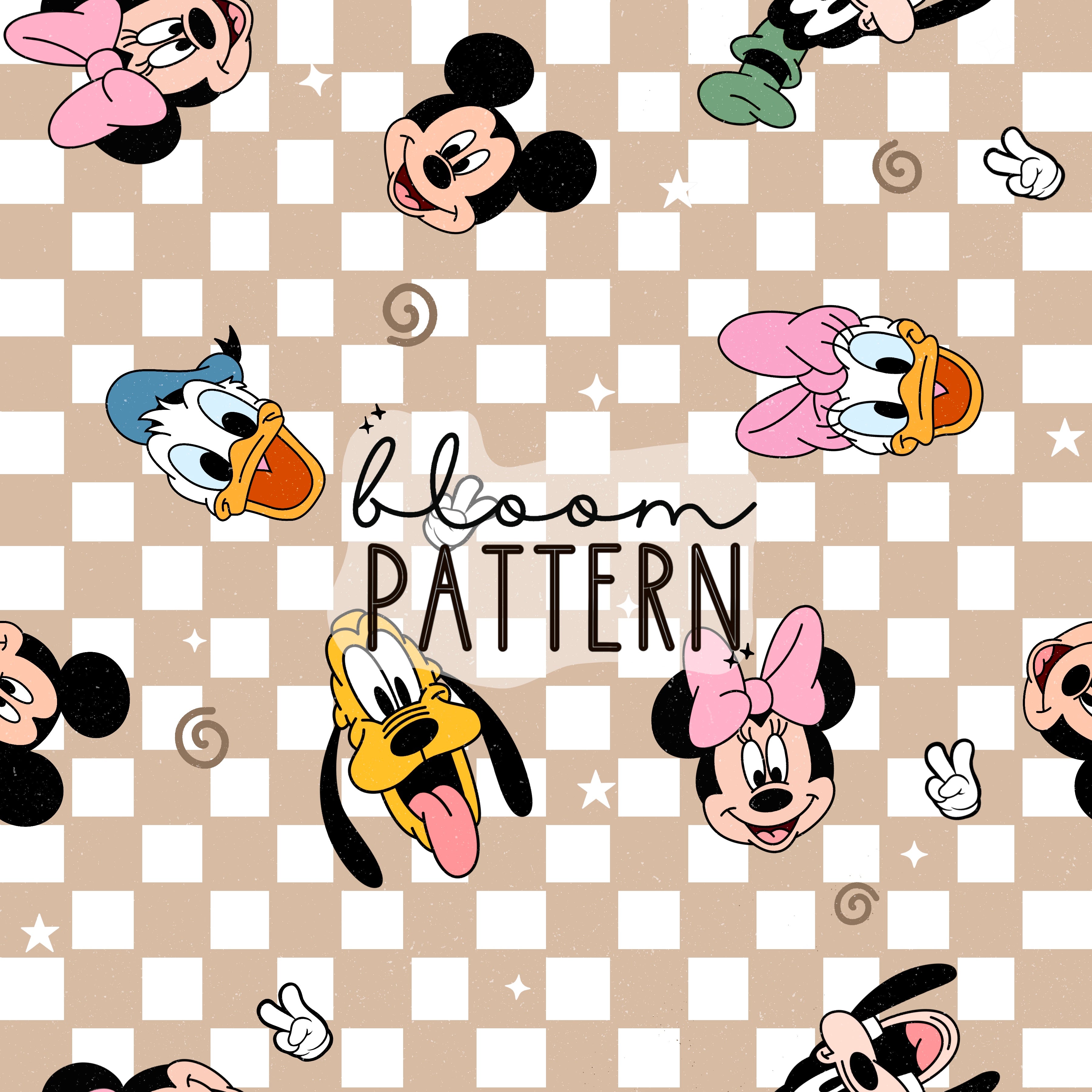 Click Me Pattern Magical Mouse Check Seamless Pattern – Bloom Patterns
