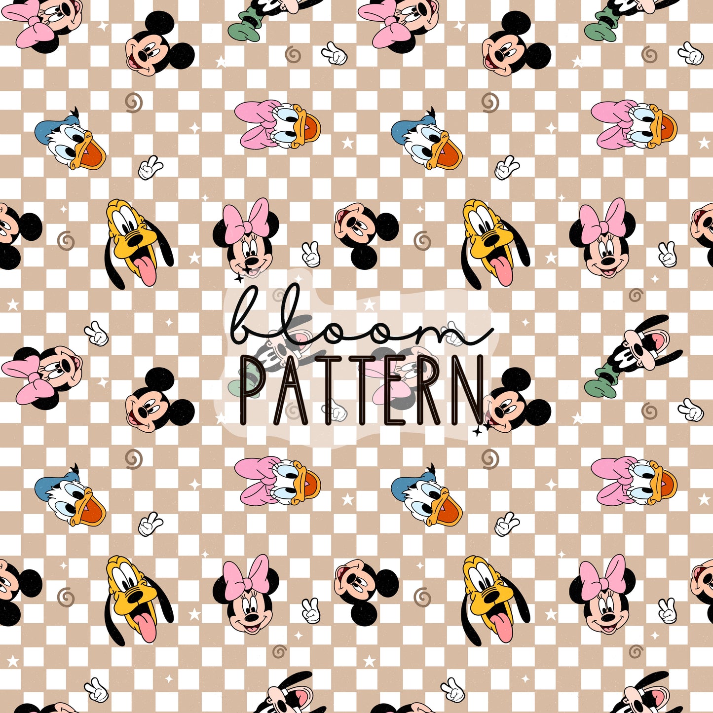 Magical Mouse Check Seamless Pattern