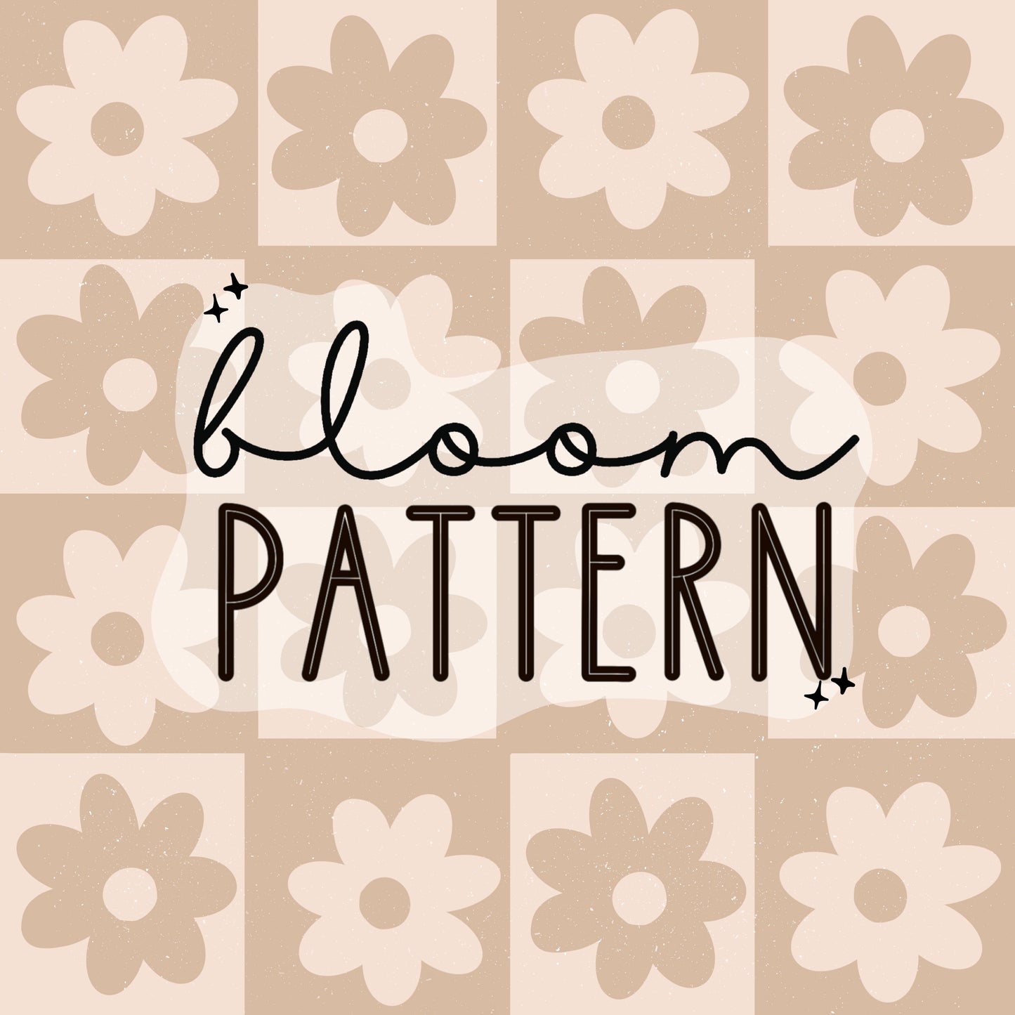 Retro Flower Check Seamless Pattern