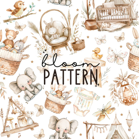 Boho Nursery Seamless Pattern