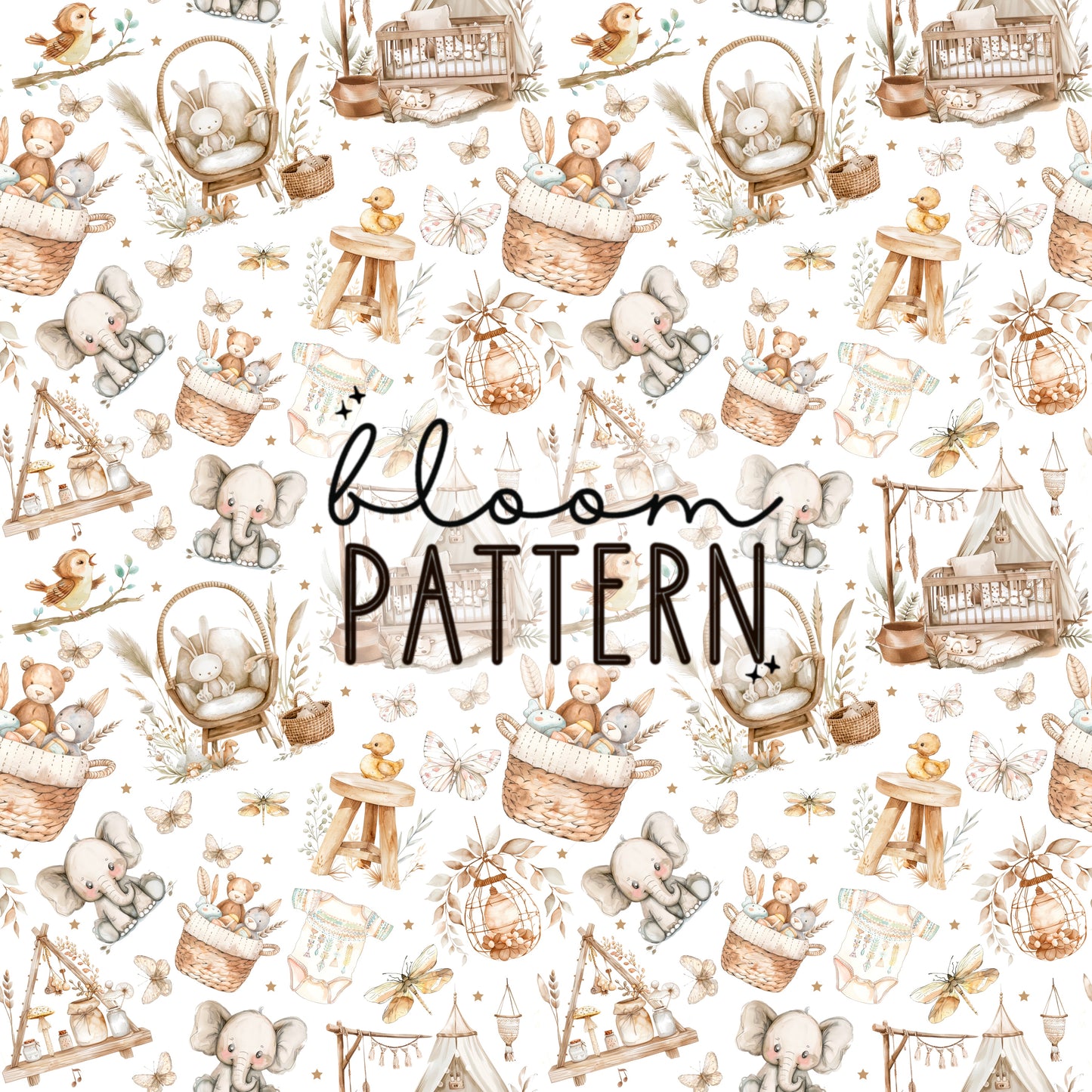 Boho Nursery Seamless Pattern