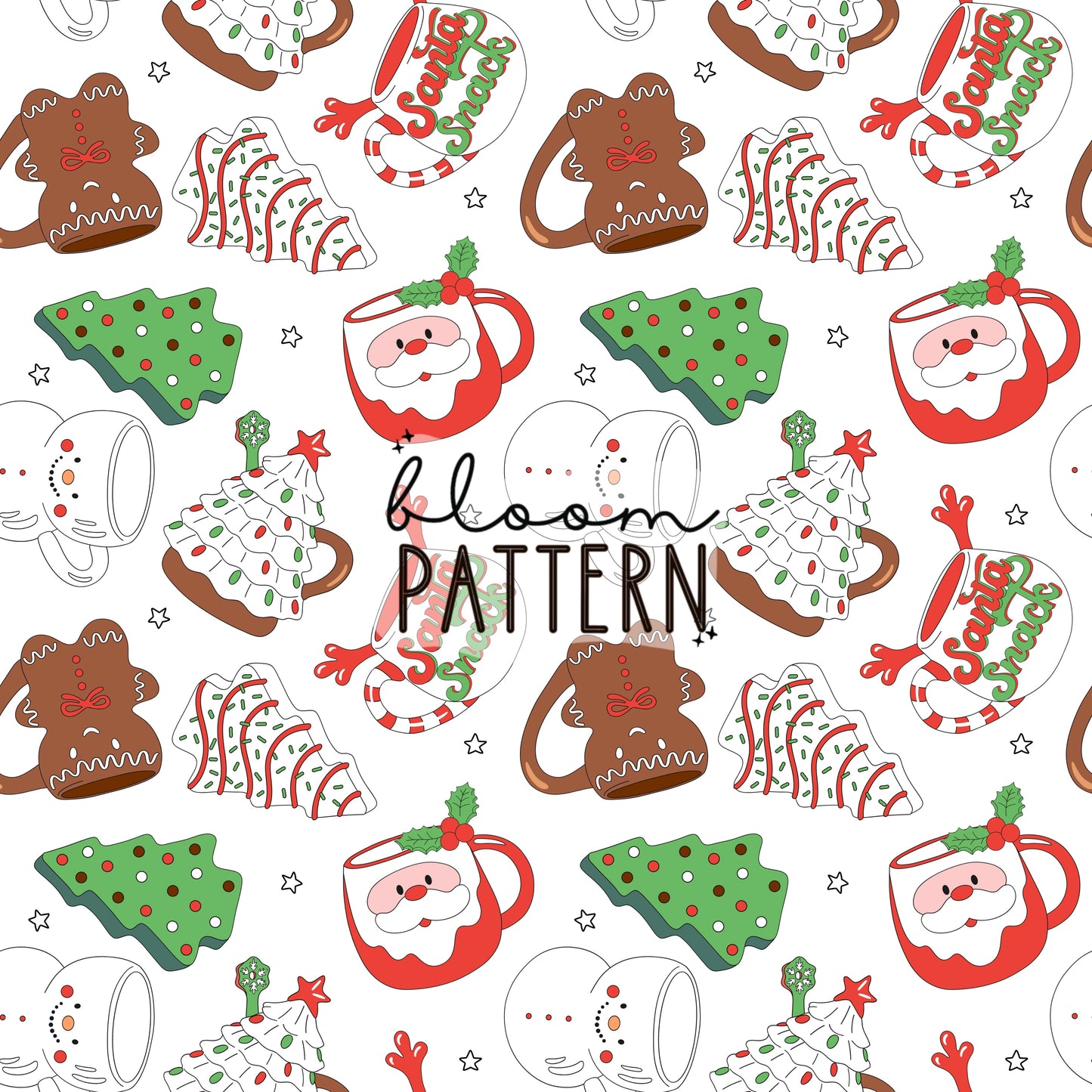 Retro Christmas Seamless Pattern