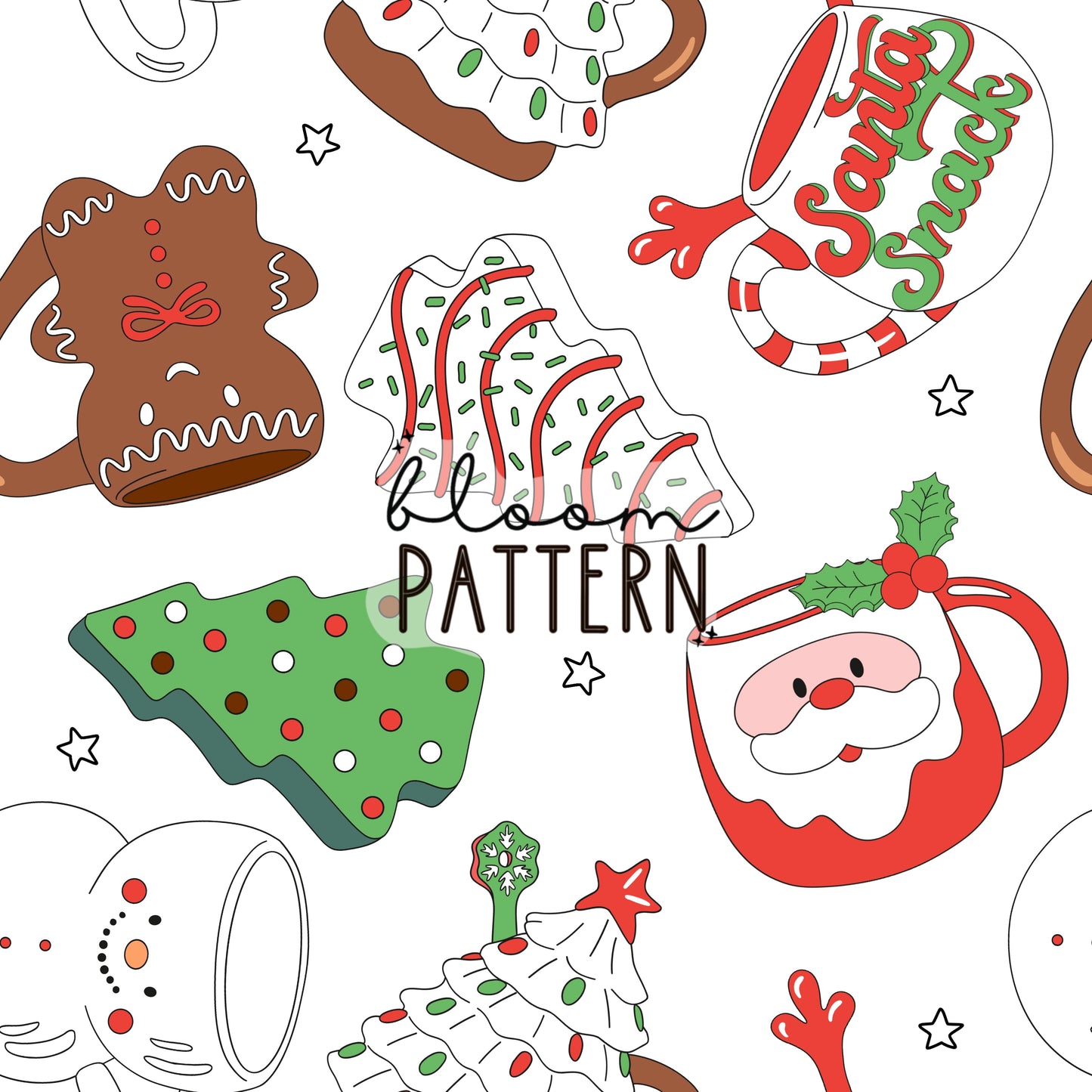 Retro Christmas Seamless Pattern