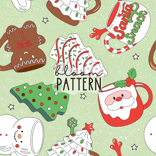 Retro Christmas Seamless Pattern