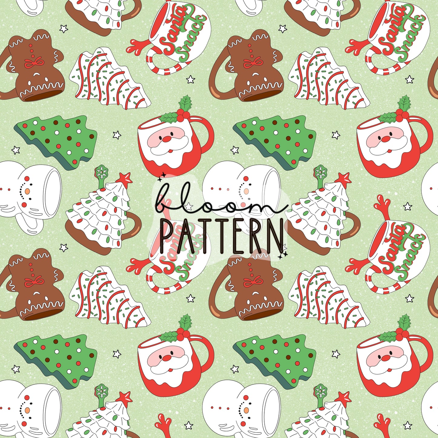 Retro Christmas Seamless Pattern