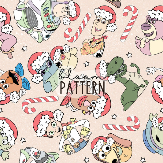 Toy Christmas Seamless Pattern