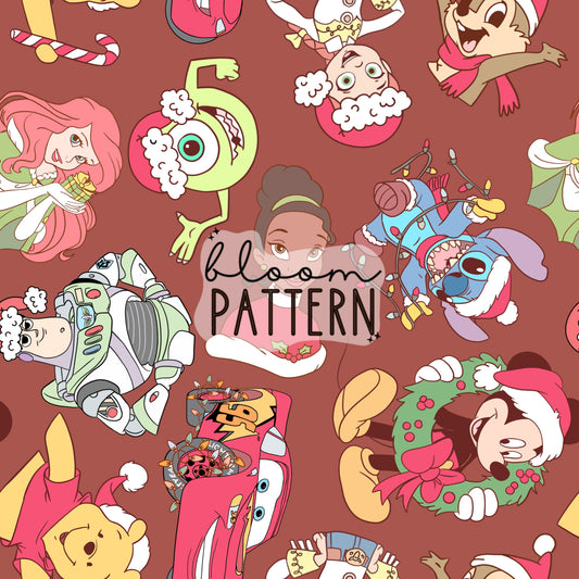 Magical Christmas Mix Seamless Pattern