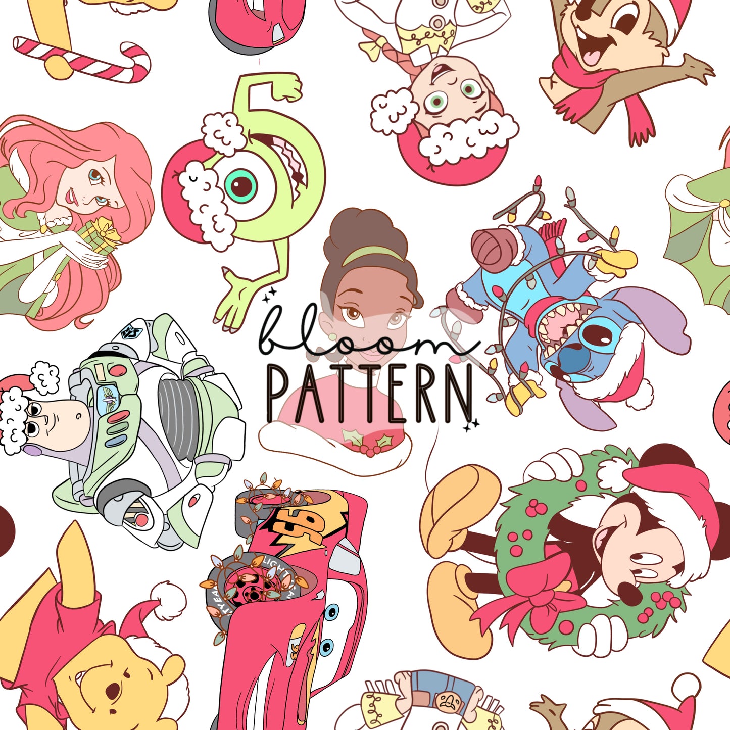 Magical Christmas Mix Seamless Pattern