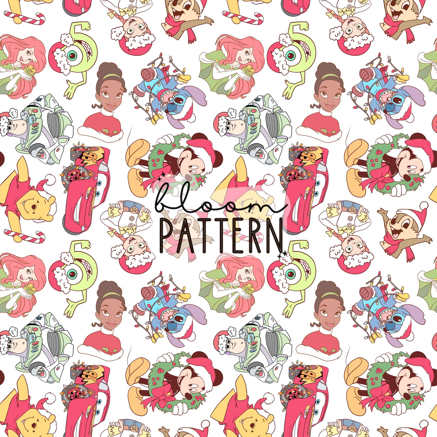 Magical Christmas Mix Seamless Pattern