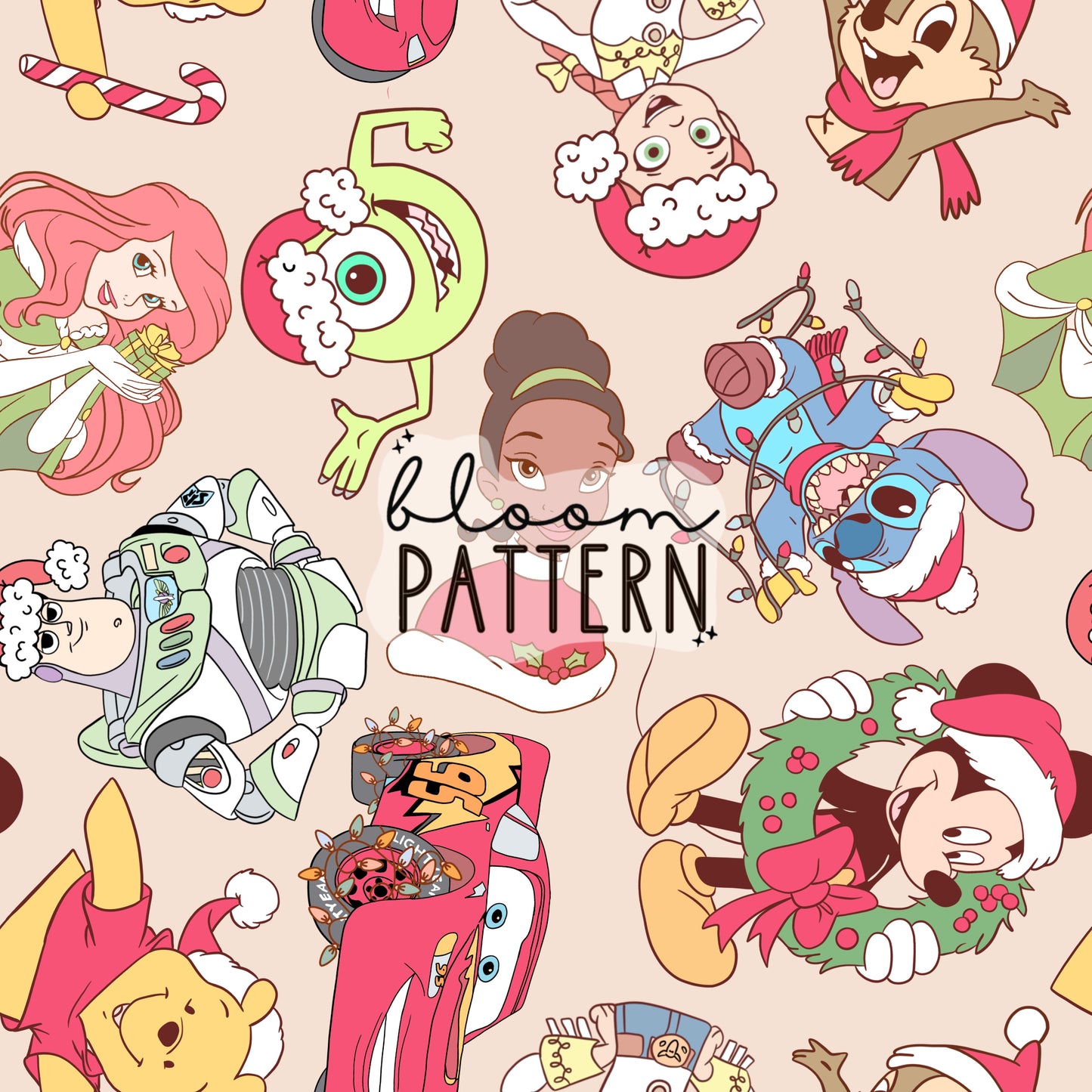 Magical Christmas Mix Seamless Pattern