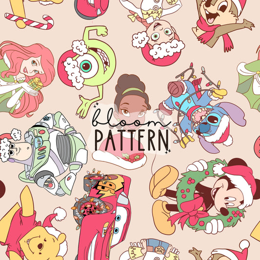 Magical Christmas Mix Seamless Pattern