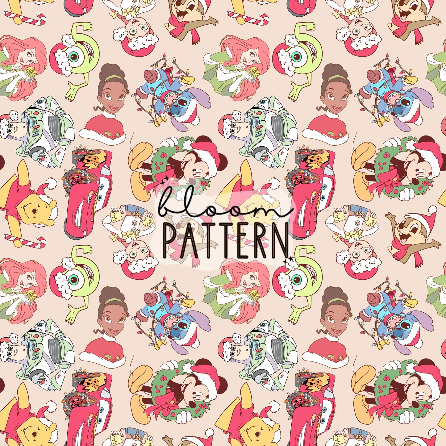 Magical Christmas Mix Seamless Pattern