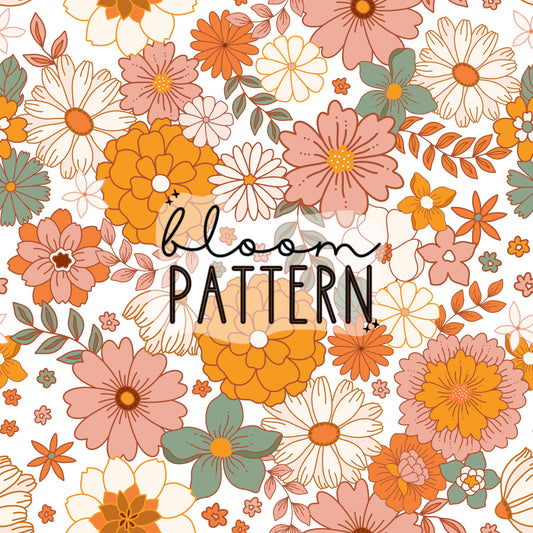 Autumn Flower Seamless Pattern