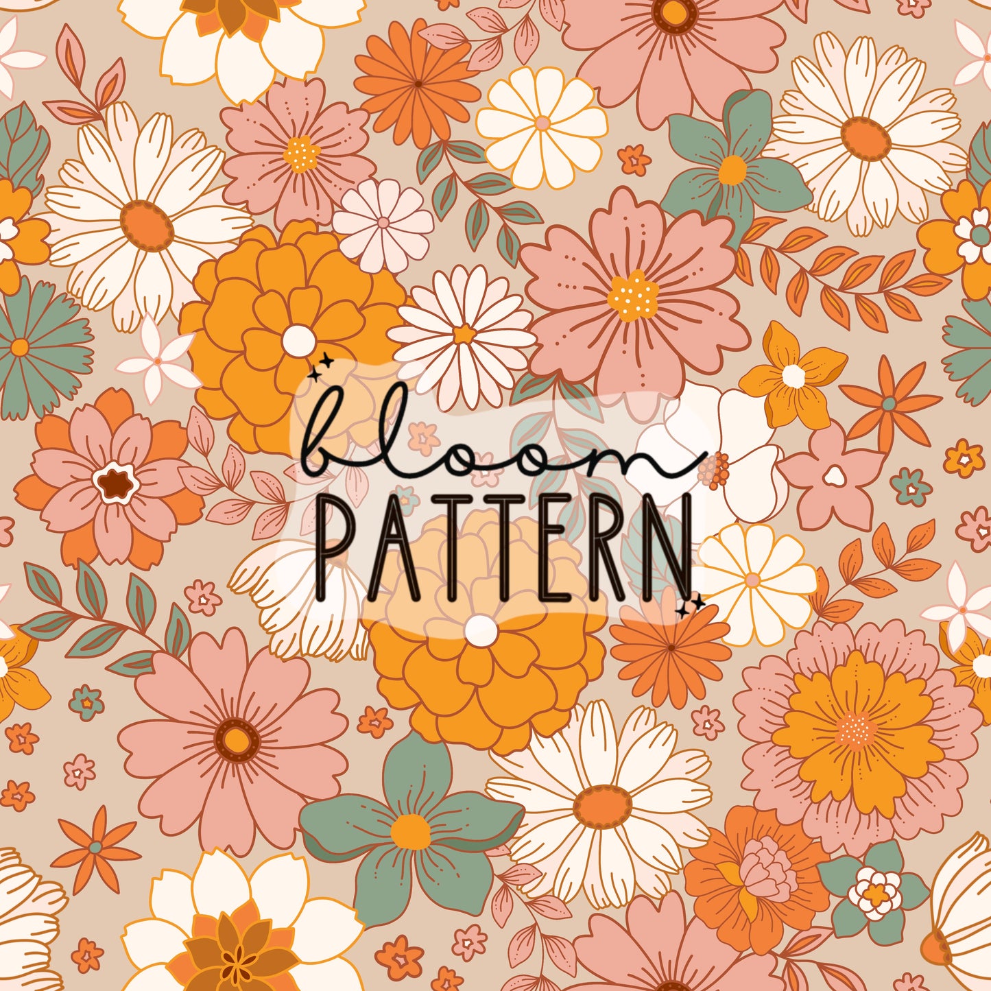 Autumn Flower Seamless Pattern