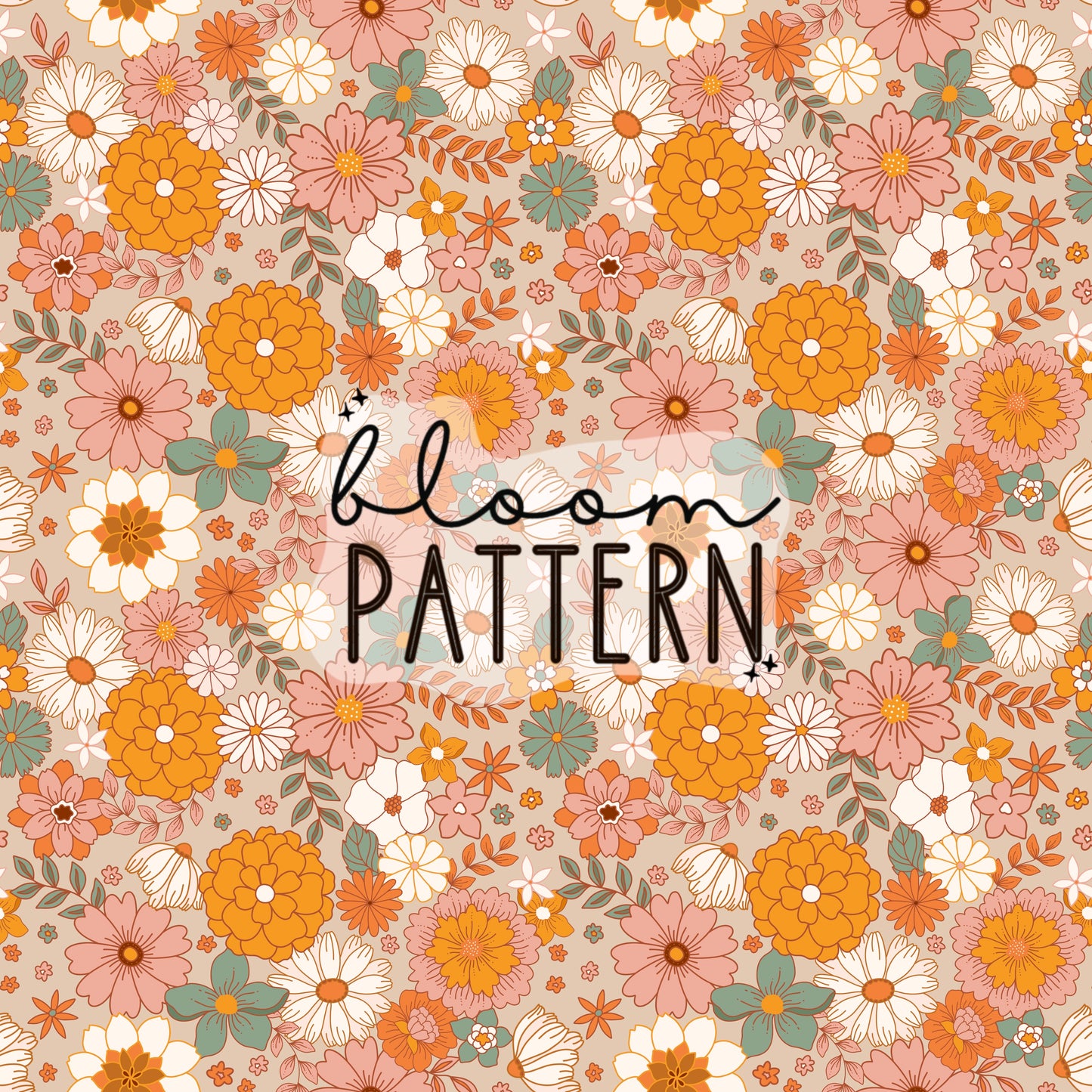 Autumn Flower Seamless Pattern