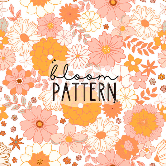 Autumn Flower Seamless Pattern