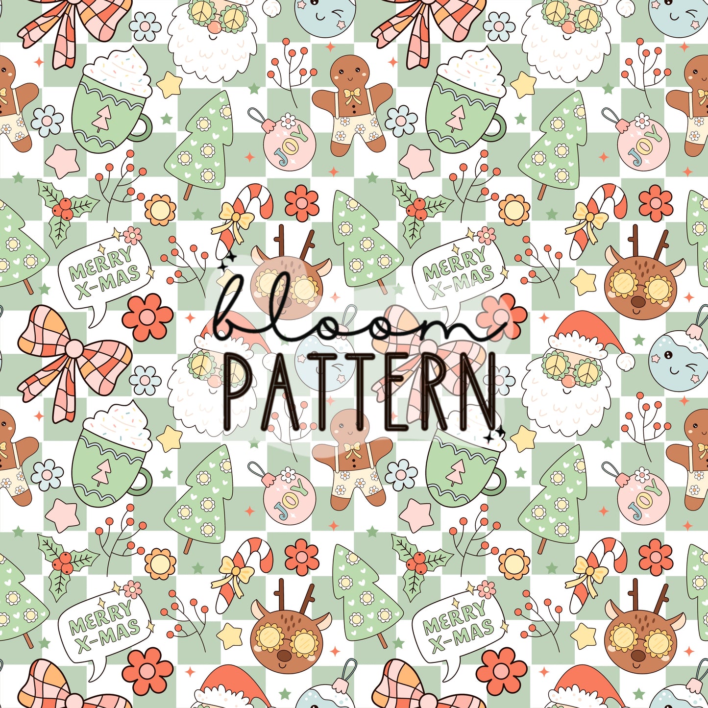 Retro Christmas Seamless Pattern