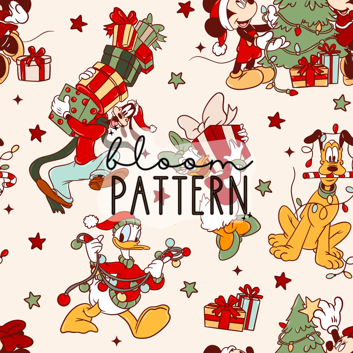 Mouse Christmas Tree Seamless Pattern (Copy)