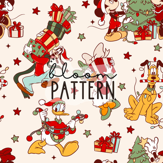 Mouse Christmas Tree Seamless Pattern (Copy)