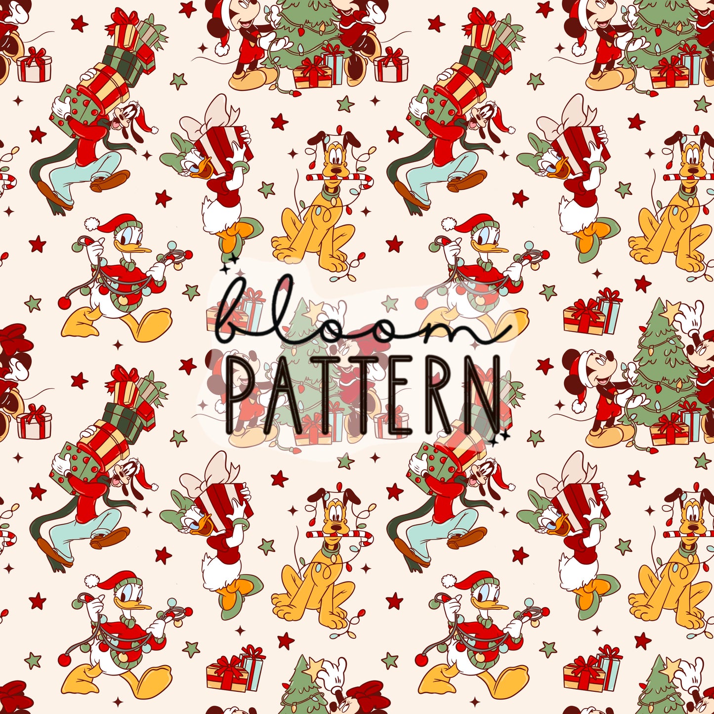 Mouse Christmas Tree Seamless Pattern (Copy)