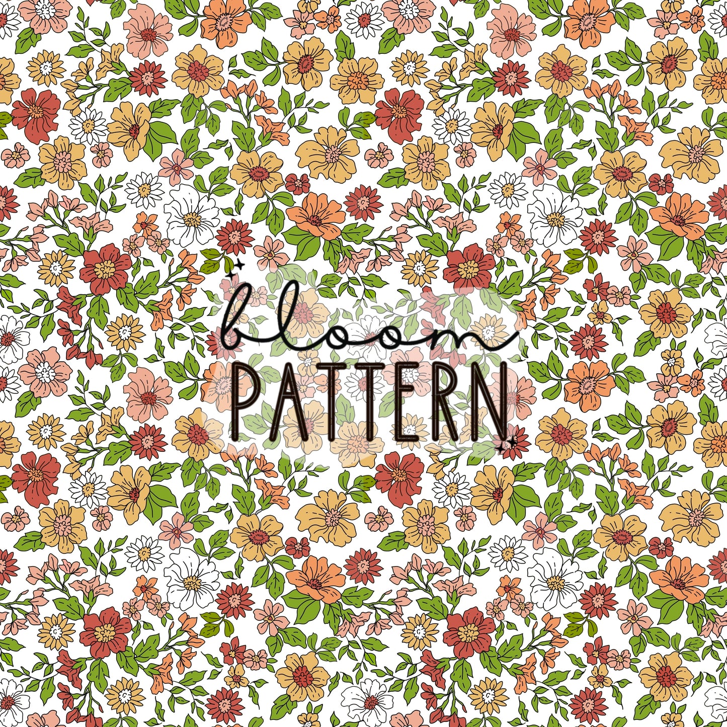 Boho Flower Seamless Pattern