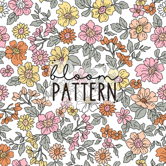 Boho Flower Seamless Pattern