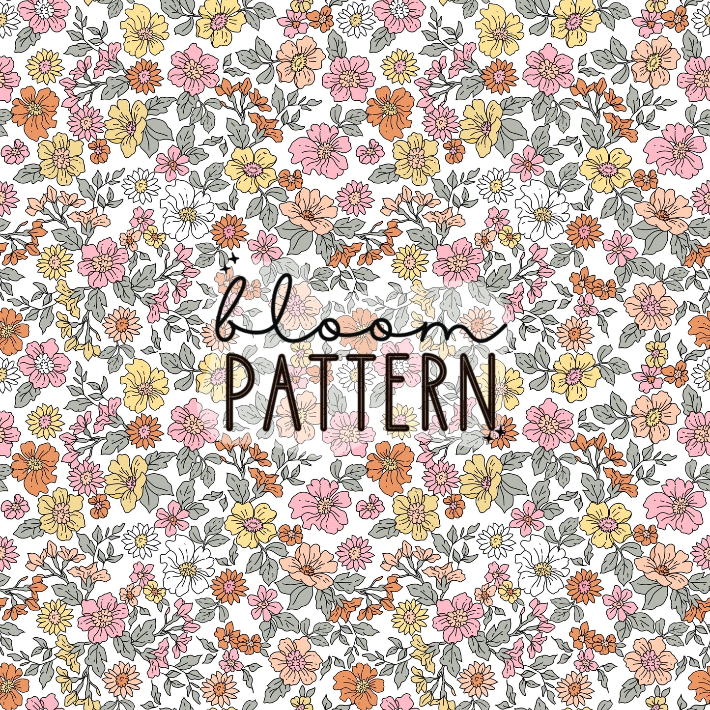 Boho Flower Seamless Pattern