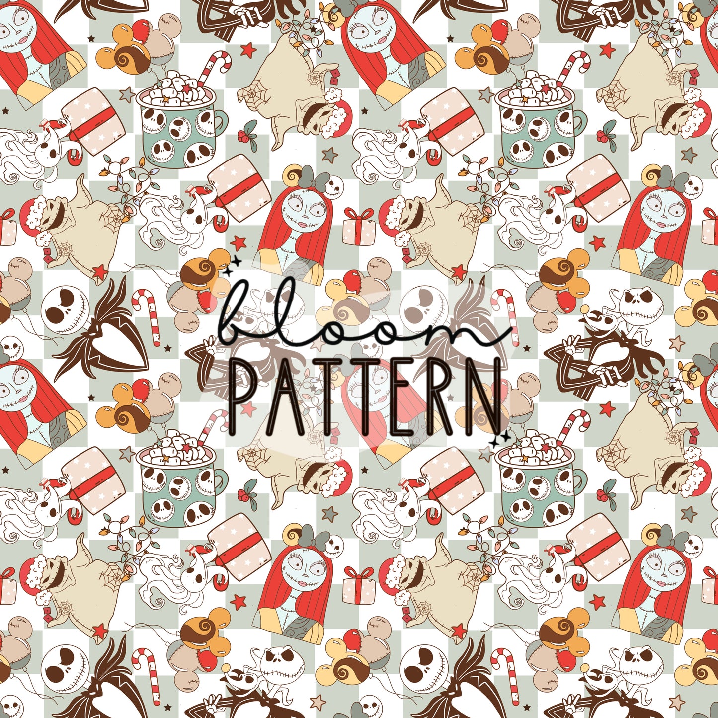 Nightmare Christmas Seamless Pattern