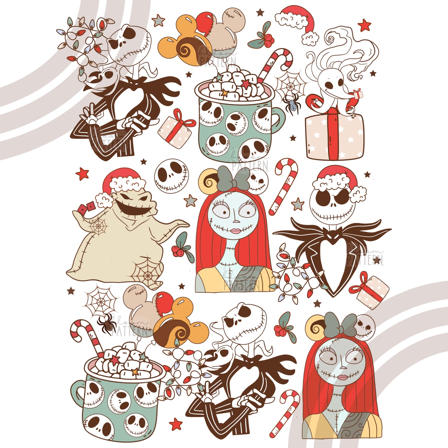 Nightmare Christmas Sublimation Design