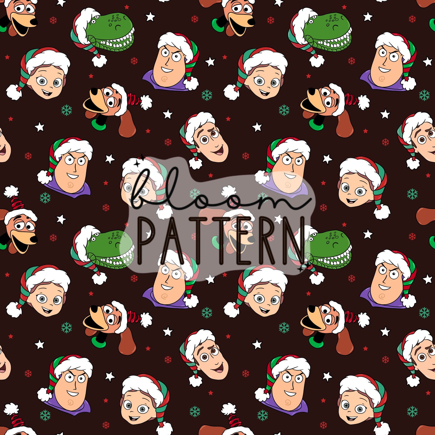 Story Friends Christmas Seamless Pattern