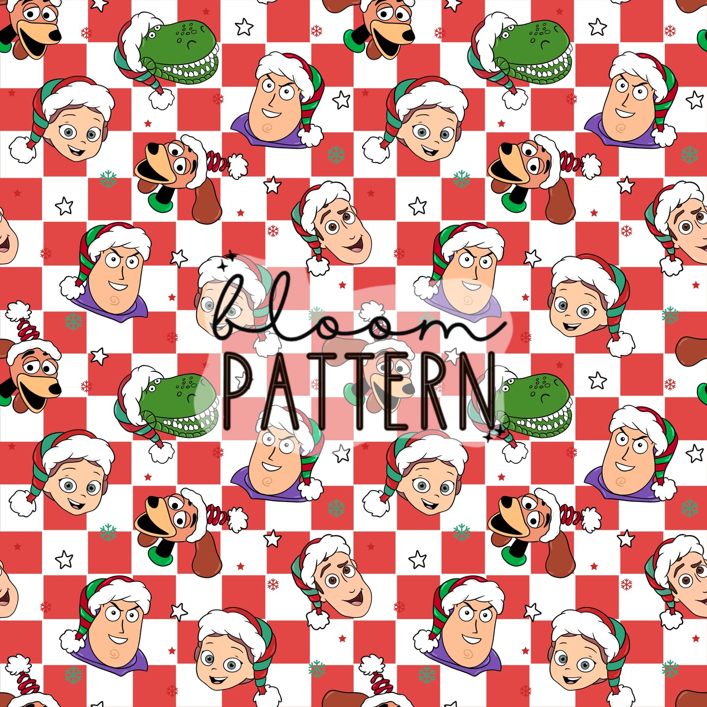 Story Friends Christmas Seamless Pattern