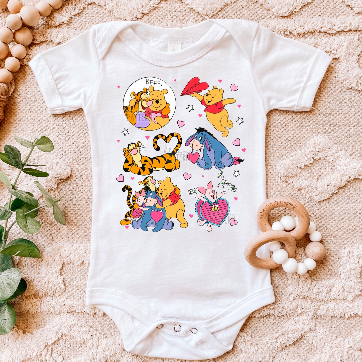 Pooh Valentines day Sublimation Design