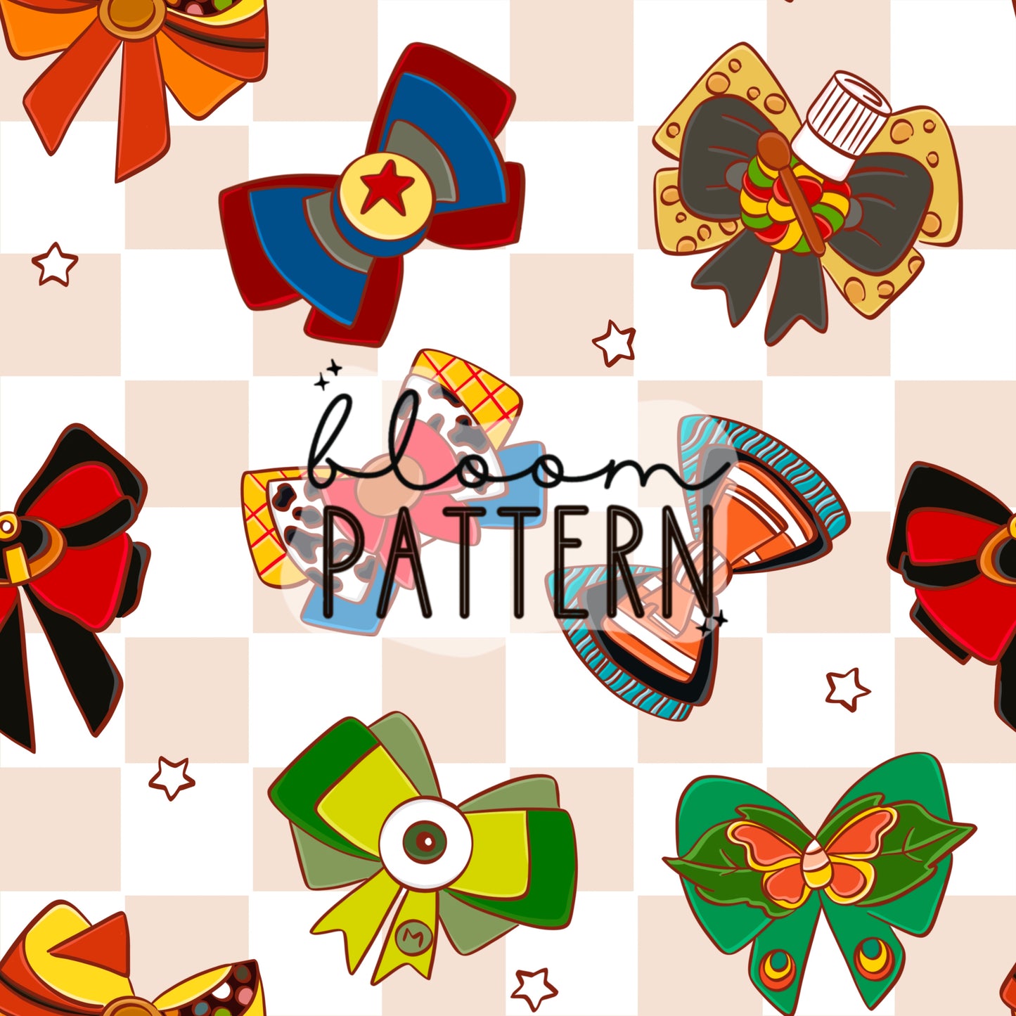 Magical Bow Seamless Pattern