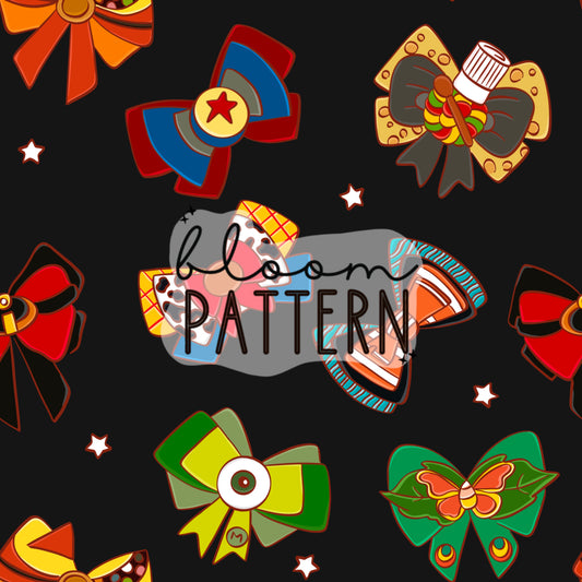 Magical Bow Seamless Pattern