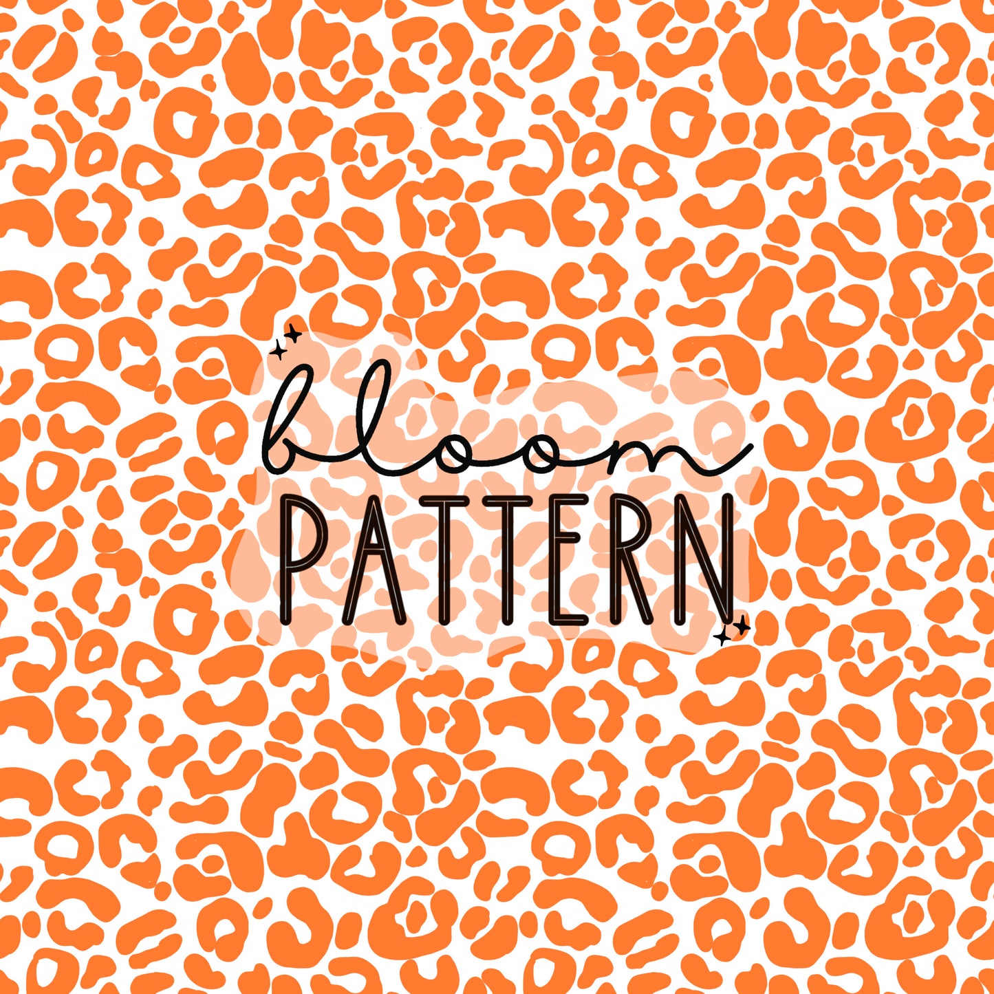 Orange Animal Print Seamless Pattern