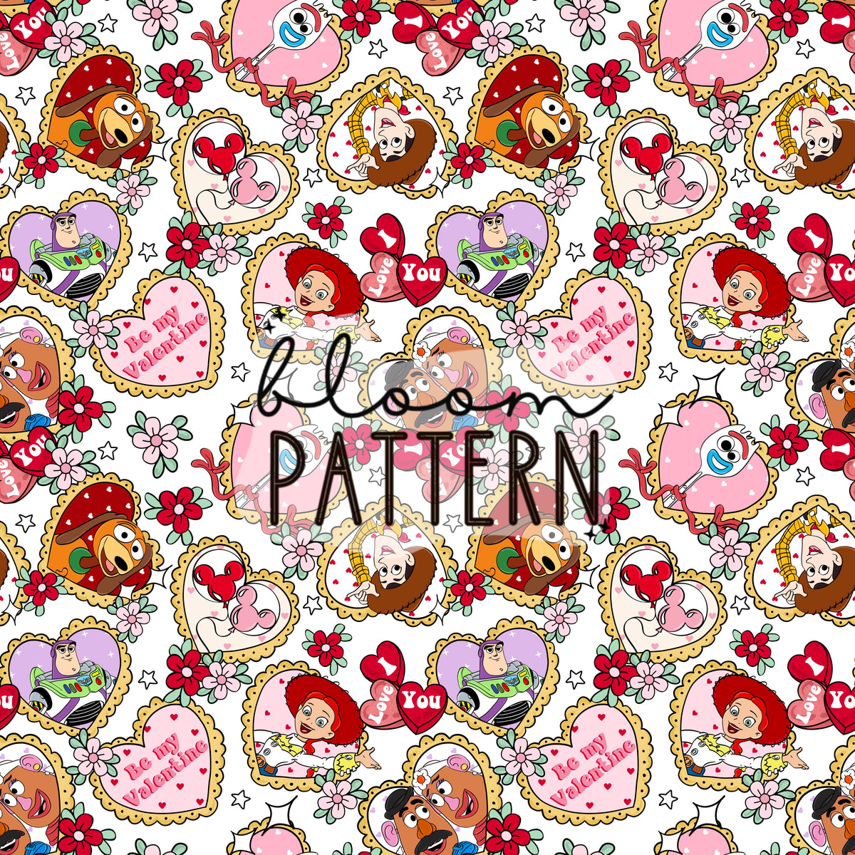 Pattern On Pattern Story Story Friends Valentines day Seamless Pattern – Bloom Patterns