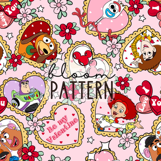 Story Friends Valentines day Seamless Pattern