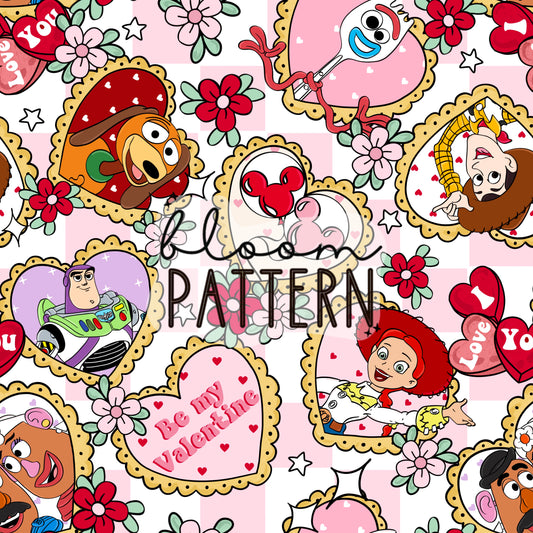 Story Friends Valentines day Seamless Pattern