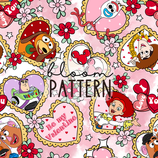 Story Friends Valentines day Seamless Pattern