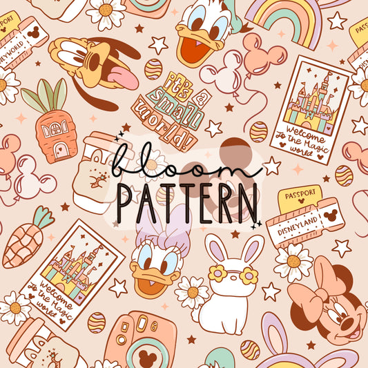 Magical Easter seamless pattern
