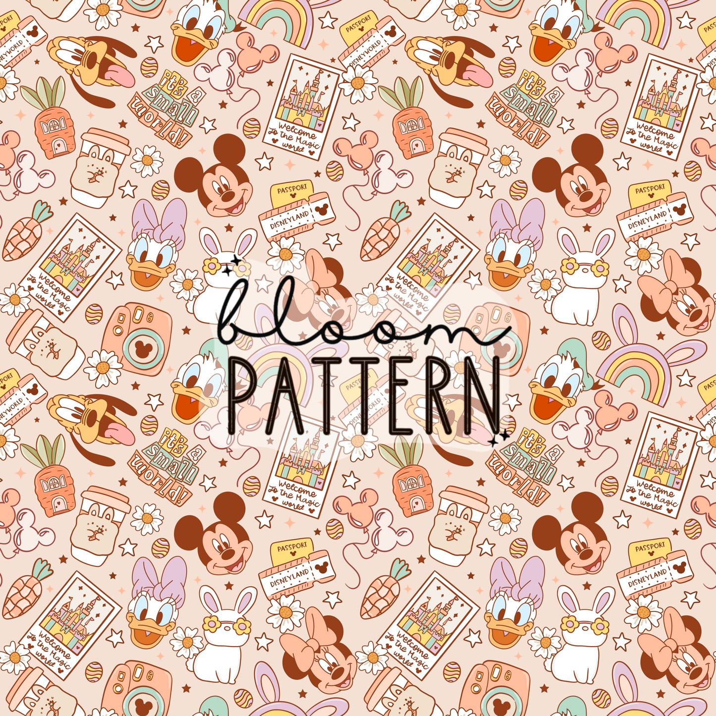 Magical Easter seamless pattern