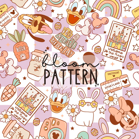 Magical Easter seamless pattern