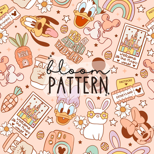 Magical Easter seamless pattern