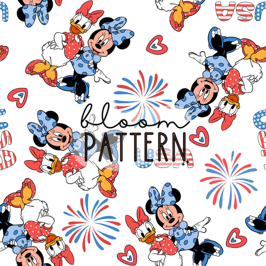 4th of july Magical Seamless Pattern