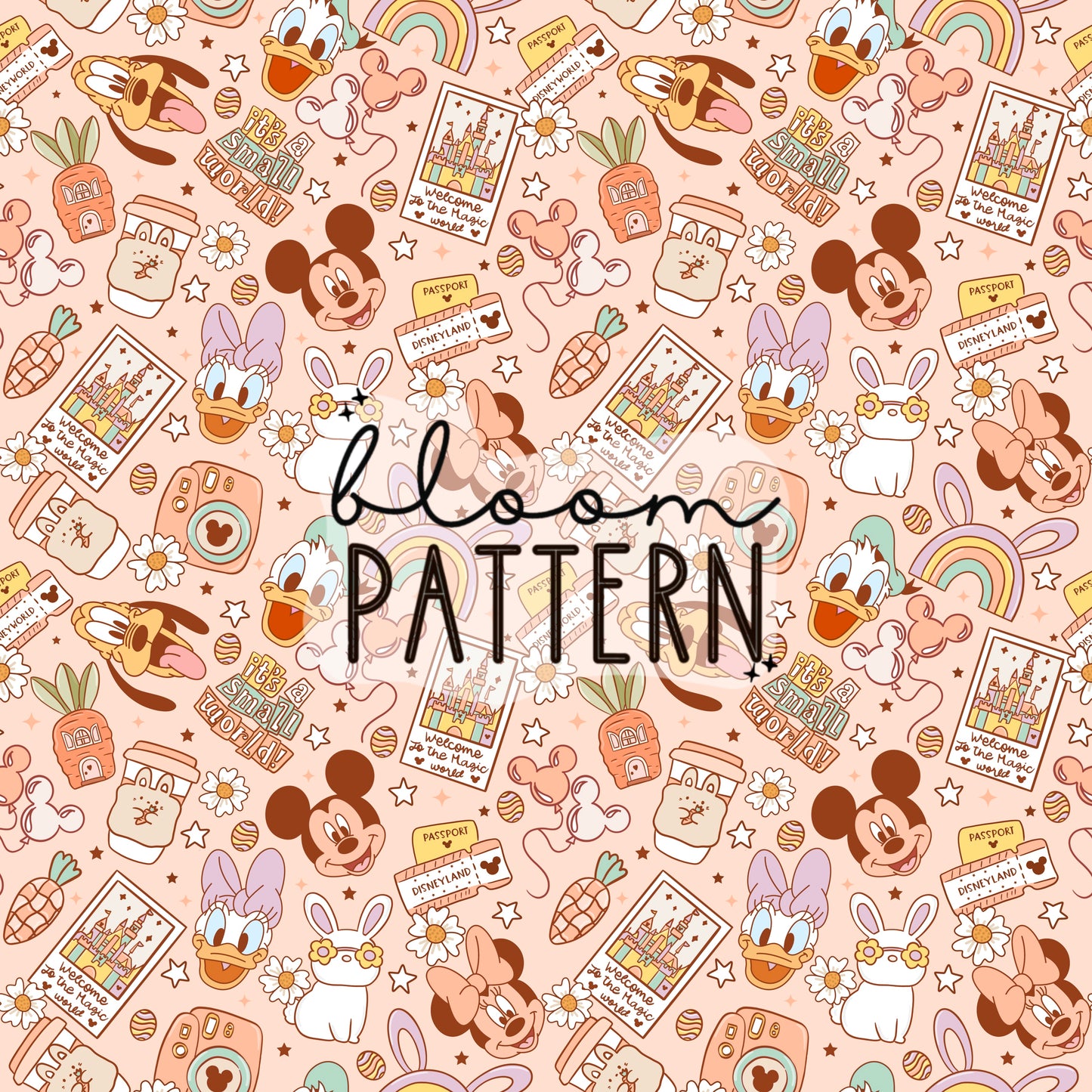 Magical Easter seamless pattern