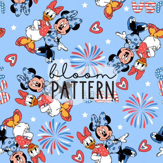 4th of july Magical Seamless Pattern