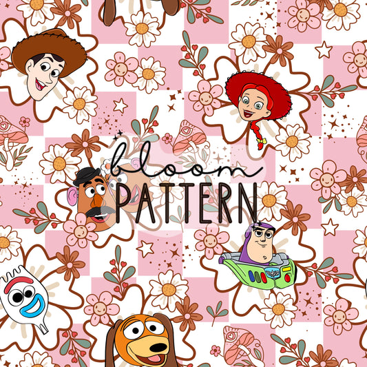 Spring Story Friends Seamless Pattern