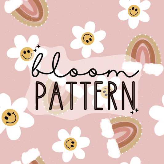 Retro Flower Rainbow Seamless Pattern