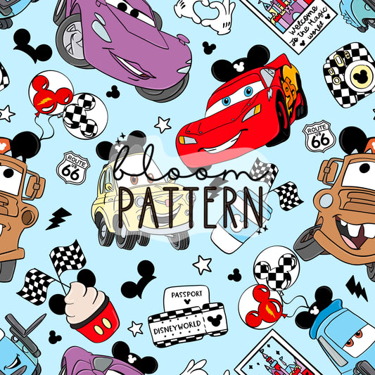 Cars Magical Snacks Seamless Pattern